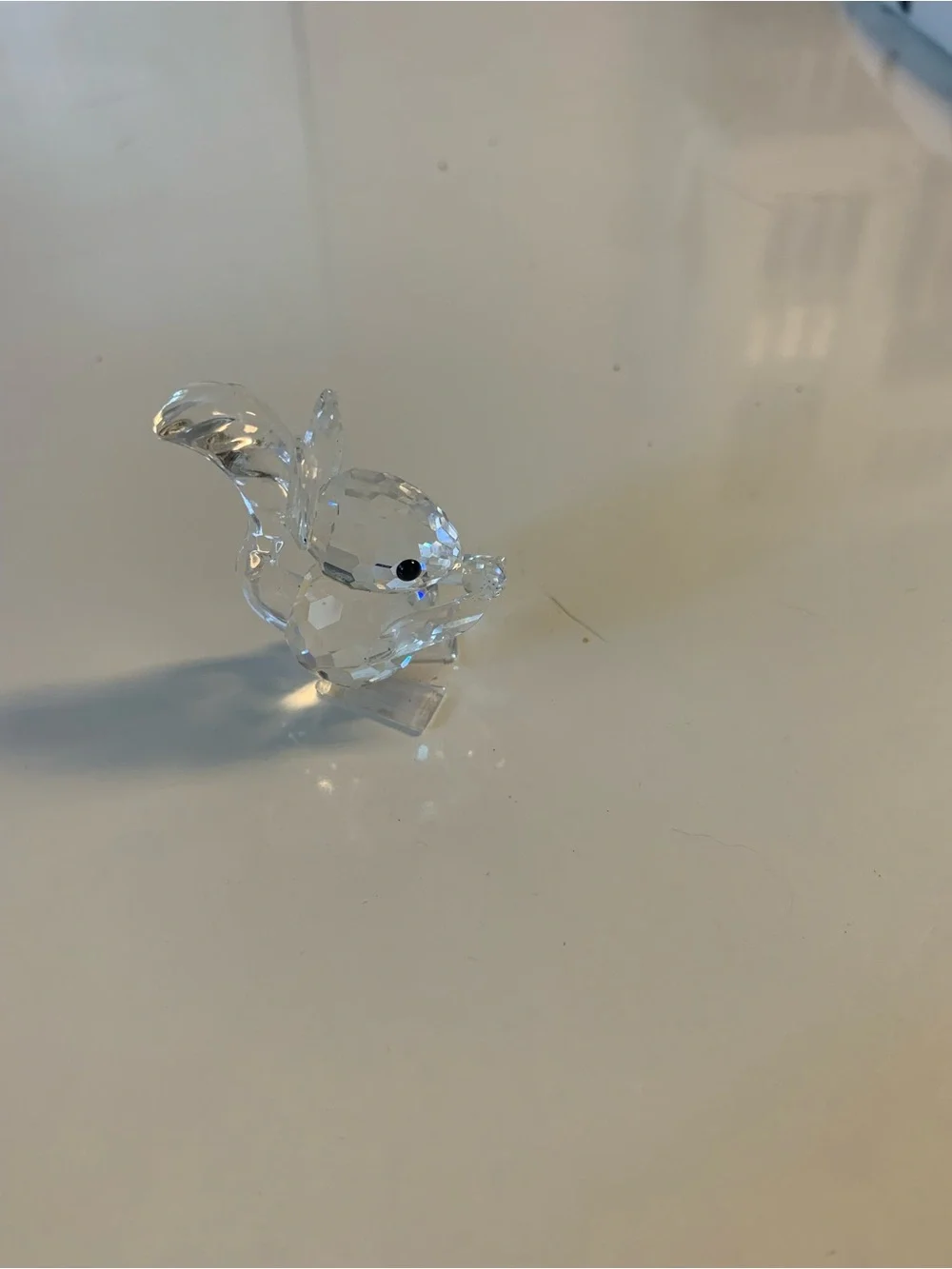 Clear Crystal Squirrel (repaired) Figurine - Decorative Accent